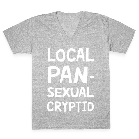Local Pansexual Cryptid V-Neck Tee Shirt