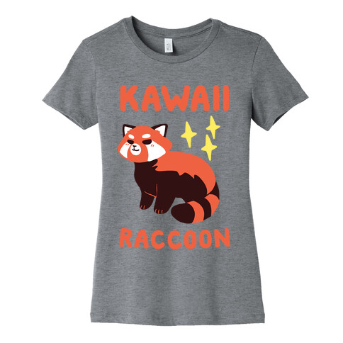 Kawaii Raccoon - Red Panda Womens T-Shirt