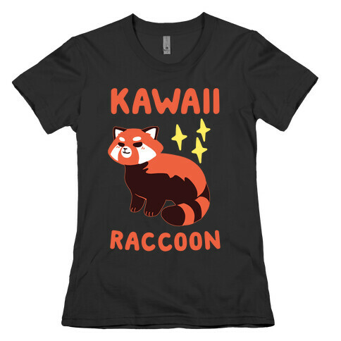 Kawaii Raccoon - Red Panda Womens T-Shirt