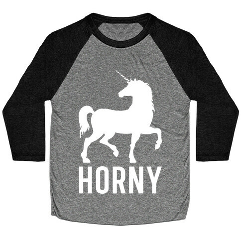 Horny Unicorn Baseball Tee