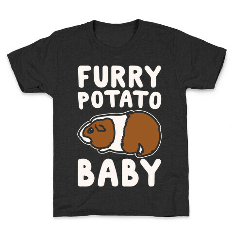 Furry Potato Baby Guinea Pig Parody White Print Kids T-Shirt