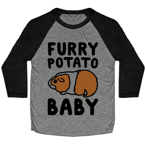 Furry Potato Baby Guinea Pig Parody Baseball Tee