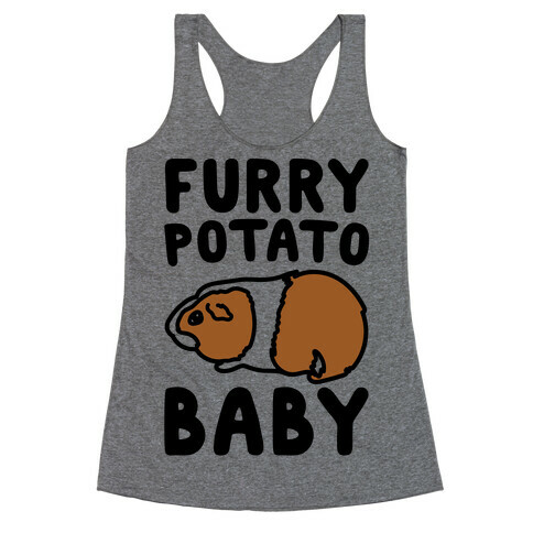 Furry Potato Baby Guinea Pig Parody Racerback Tank Top
