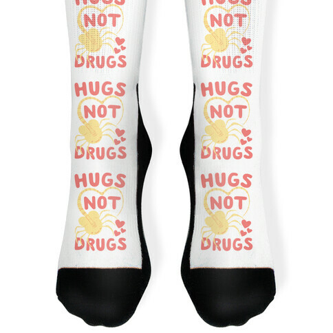 Hugs Not Drugs Sock