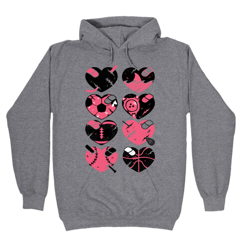 Sport Hearts Hooded Sweatshirt