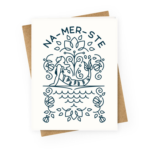 Na-Mer-Ste Mermaid Yoga Greeting Card