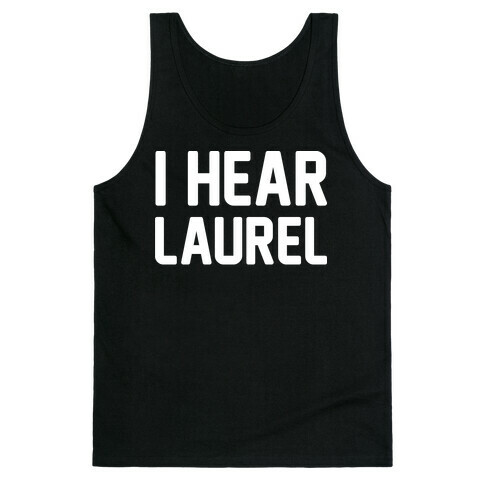 I Hear Laurel White Print Tank Top