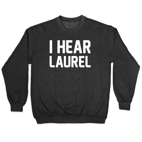 I Hear Laurel White Print Pullover