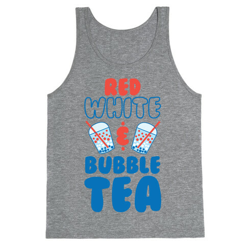 Red, White and Bubble Tea Tank Top