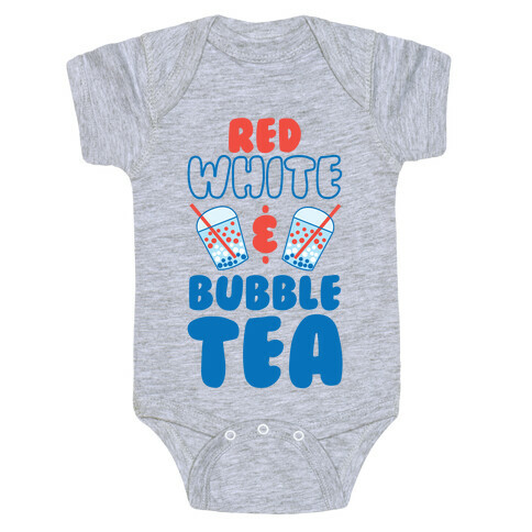 Red, White and Bubble Tea Baby One-Piece