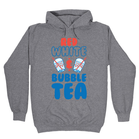 Red, White and Bubble Tea Hooded Sweatshirt