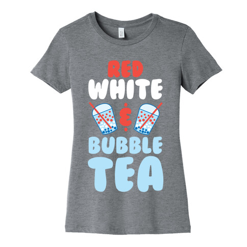 Red, White & Bubble Tea Womens T-Shirt