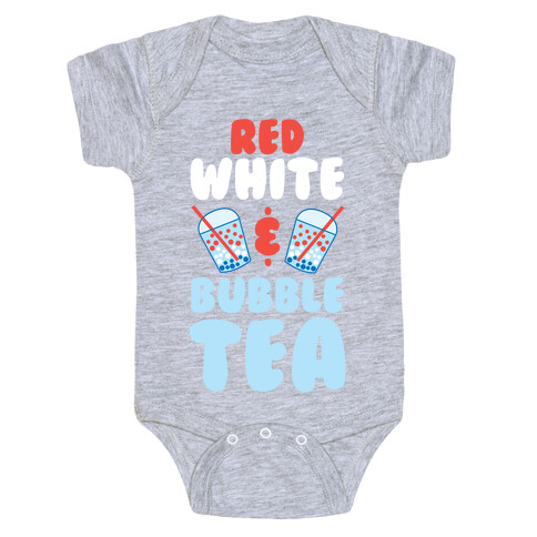 Red, White & Bubble Tea Baby One-Piece