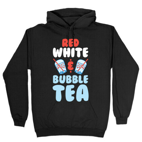 Red, White & Bubble Tea Hooded Sweatshirt