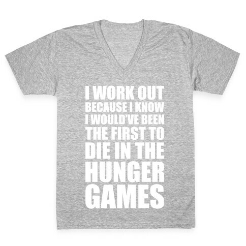 Hunger Games Workout V-Neck Tee Shirt