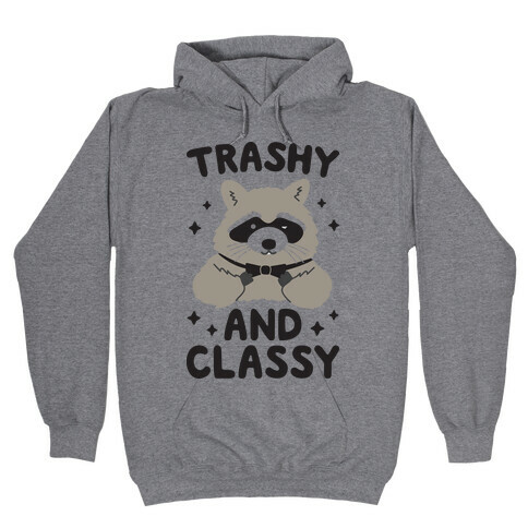 Trashy And Classy Raccoon Hooded Sweatshirt