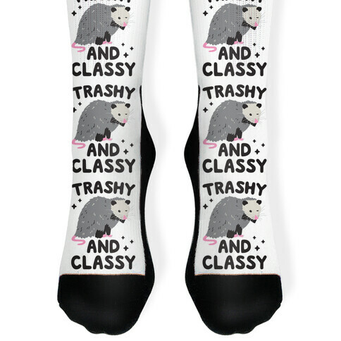 Trashy And Classy Opossum Sock