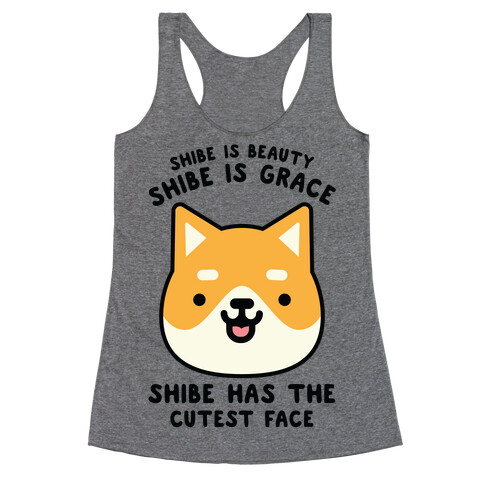 Shibe is Beauty Shibe is Grace Racerback Tank Top