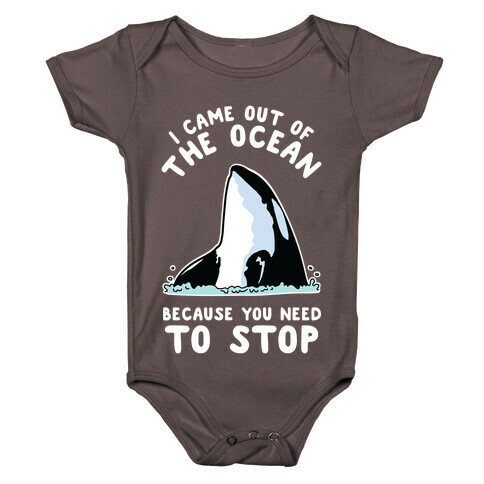 I Came Out of the Ocean Killer Whale Baby One-Piece