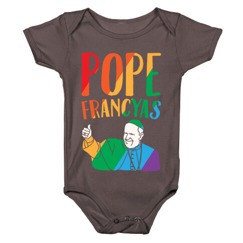 Pope Francyas Parody White Print Baby One-Piece