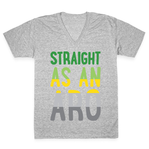 Straight As An Aro V-Neck Tee Shirt