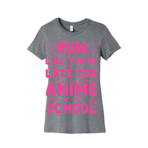 Run Like You're Late for Anime School Womens T-Shirt