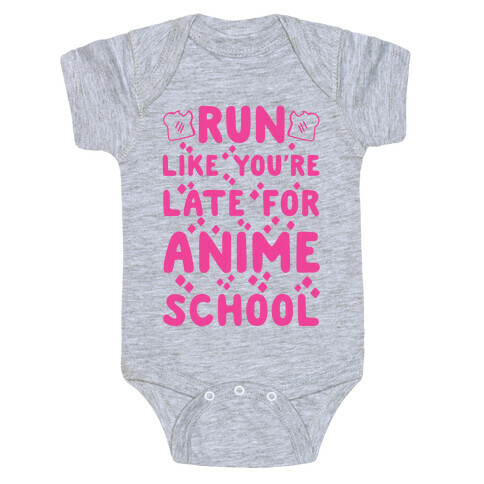 Run Like You're Late for Anime School Baby One-Piece