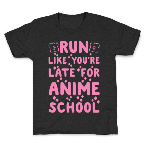 Run Like You're Late for Anime School Kids T-Shirt