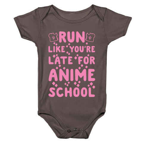 Run Like You're Late for Anime School Baby One-Piece