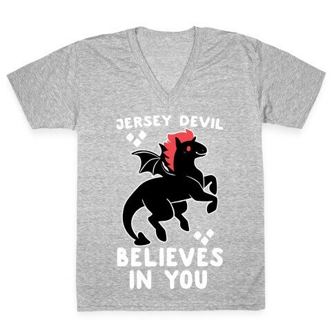 Jersey Devil Believes in You V-Neck Tee Shirt