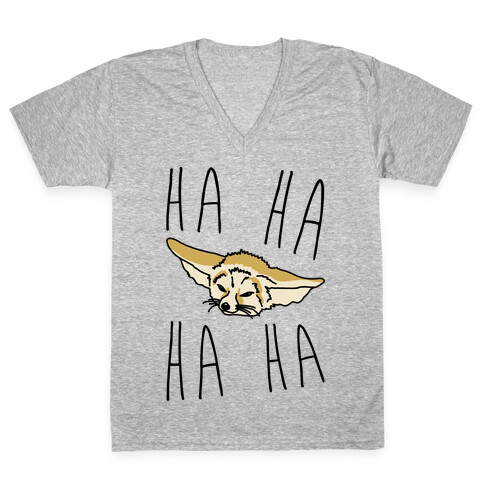 Fenneko's Laugh Parody V-Neck Tee Shirt