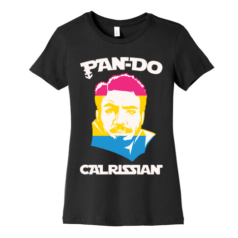 Pan-do Calrissian Parody White Print Womens T-Shirt