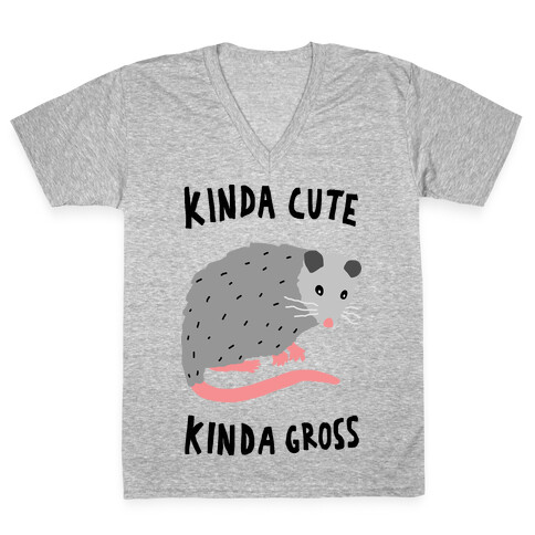 Kinda Cute Kinda Gross Opossum V-Neck Tee Shirt