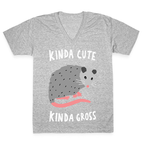 Kinda Cute Kinda Gross Opossum V-Neck Tee Shirt