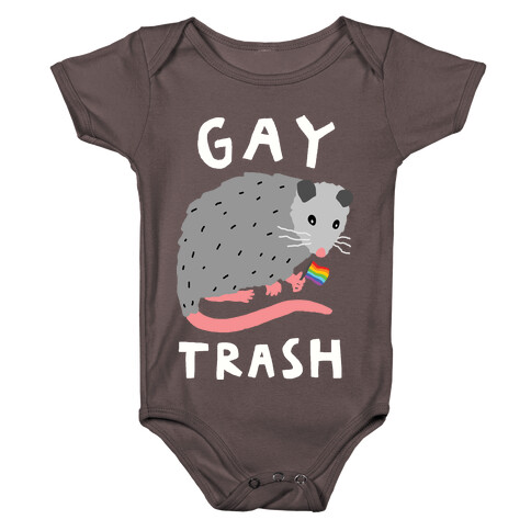 Gay Trash Opossum Baby One-Piece