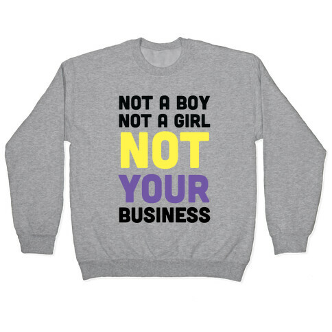 Not a Boy, Not a Girl, Not Your Business Pullover