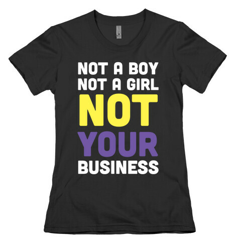 Not a Boy, Not a Girl, Not Your Business Womens T-Shirt