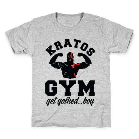 Kratos Gym Get Yolked Boy Kids T-Shirt
