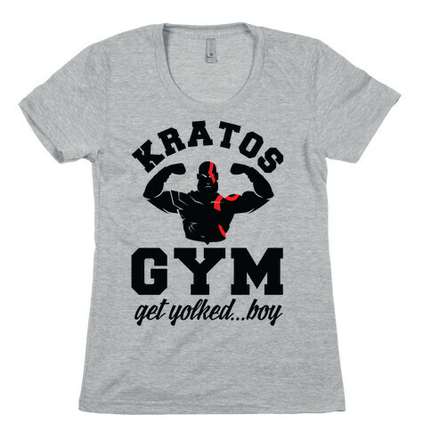 Kratos Gym Get Yolked Boy Womens T-Shirt