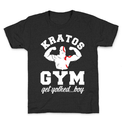 Kratos Gym Get Yolked Boy Kids T-Shirt