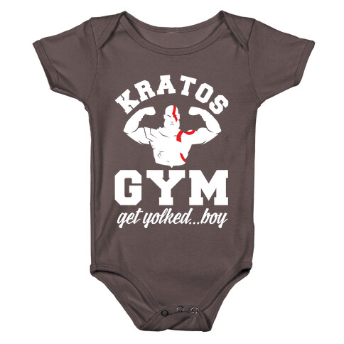 Kratos Gym Get Yolked Boy Baby One-Piece