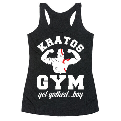 Kratos Gym Get Yolked Boy Racerback Tank Top