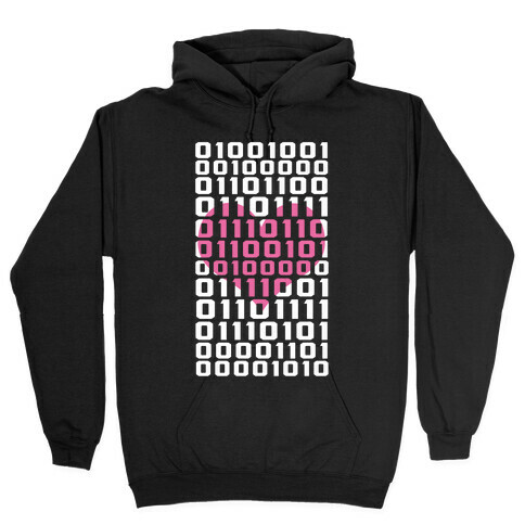 I Love You (Binary) Hooded Sweatshirt