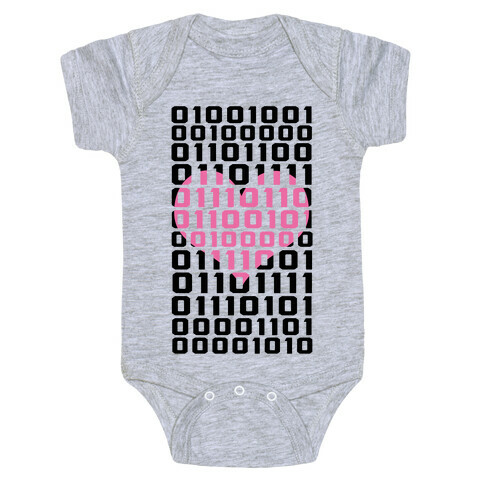 I Love You (Binary) Baby One-Piece