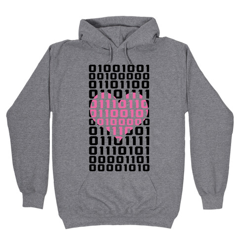 I Love You (Binary) Hooded Sweatshirt