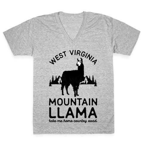 Mountain Llama Take Me Home V-Neck Tee Shirt