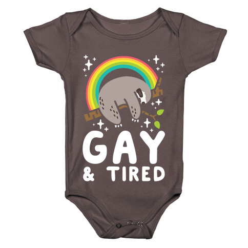 Gay and Tired Sloth Baby One-Piece