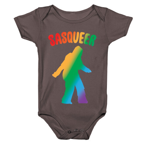 Sasqueer Parody White Print Baby One-Piece