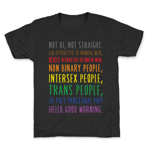 Kehlani Queer Identity Pride Quote White Print Kids T-Shirt
