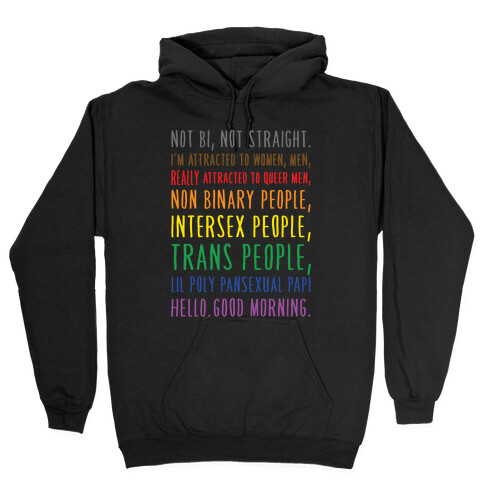 Kehlani Queer Identity Pride Quote White Print Hooded Sweatshirt